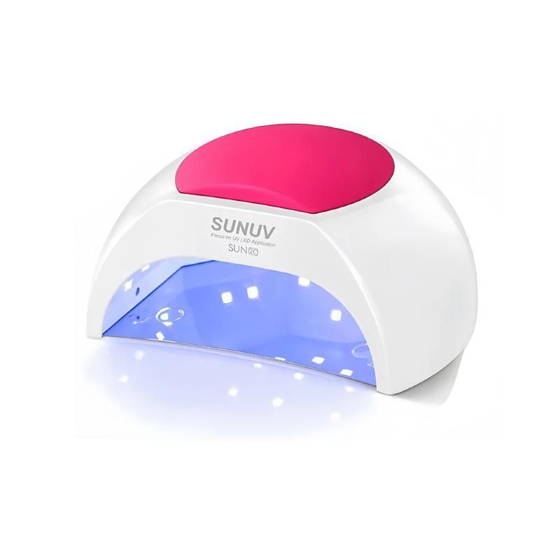 SUNUV SUN2C 48W Nail Lamp UV Lamp SUN2 Nail Dryer for UVLED Gel Nail Dryer Infrared Sensor with Rose Silicone Pad Salon Use